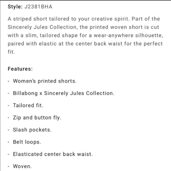 Billabong | Sincerly Jules Hard To Tell Shorts - Picture 11 of 13